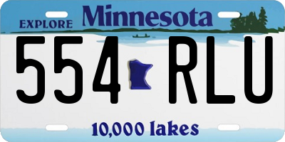 MN license plate 554RLU