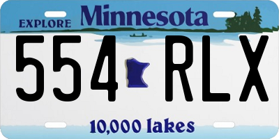 MN license plate 554RLX