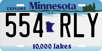 MN license plate 554RLY