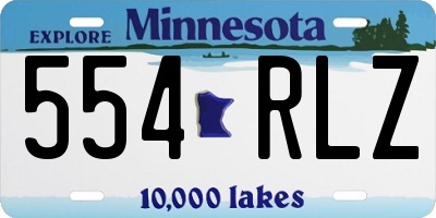 MN license plate 554RLZ