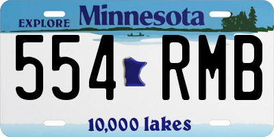 MN license plate 554RMB