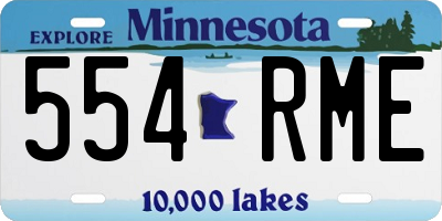 MN license plate 554RME