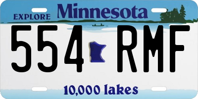 MN license plate 554RMF