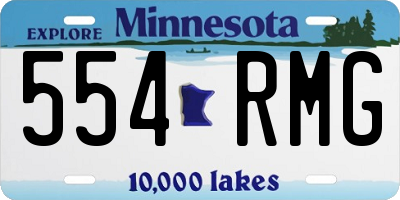 MN license plate 554RMG