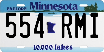 MN license plate 554RMI