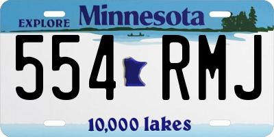 MN license plate 554RMJ