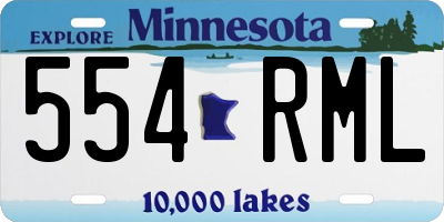 MN license plate 554RML