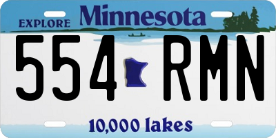 MN license plate 554RMN