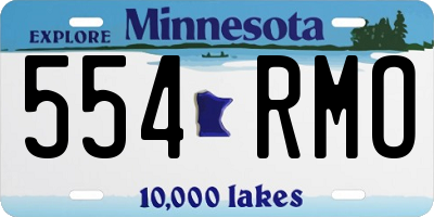 MN license plate 554RMO