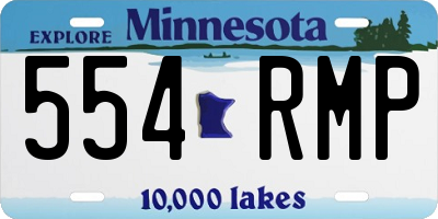 MN license plate 554RMP