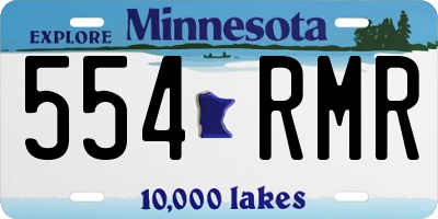 MN license plate 554RMR
