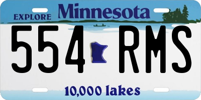 MN license plate 554RMS