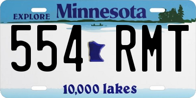 MN license plate 554RMT