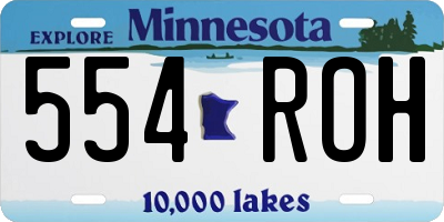 MN license plate 554ROH