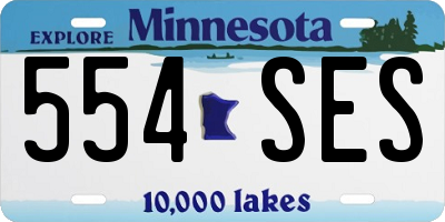 MN license plate 554SES
