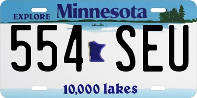 MN license plate 554SEU
