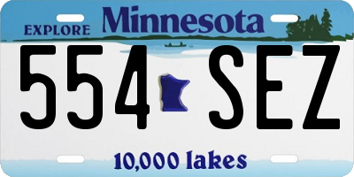 MN license plate 554SEZ
