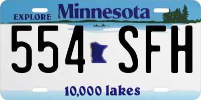 MN license plate 554SFH
