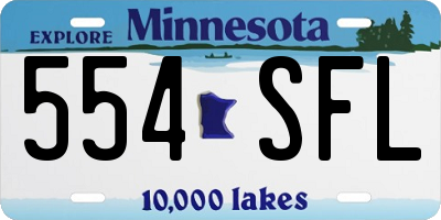 MN license plate 554SFL