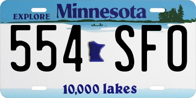 MN license plate 554SFO