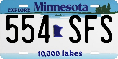 MN license plate 554SFS