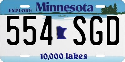 MN license plate 554SGD