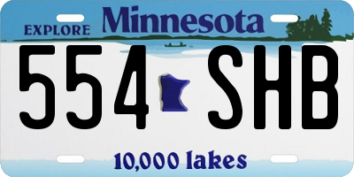 MN license plate 554SHB