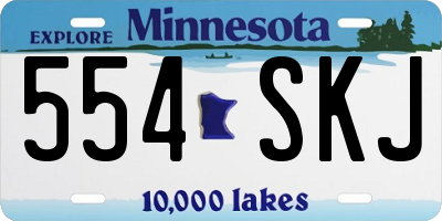 MN license plate 554SKJ