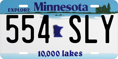 MN license plate 554SLY