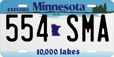 MN license plate 554SMA
