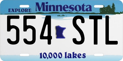 MN license plate 554STL
