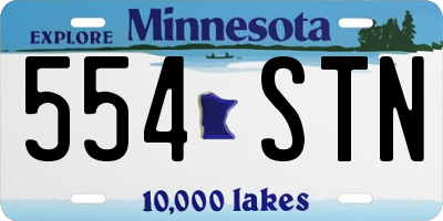 MN license plate 554STN