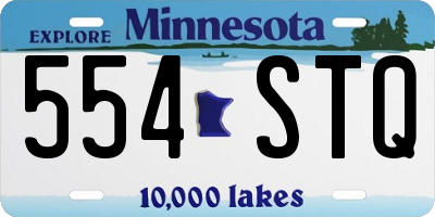 MN license plate 554STQ