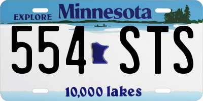 MN license plate 554STS
