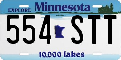 MN license plate 554STT