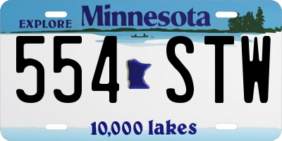 MN license plate 554STW