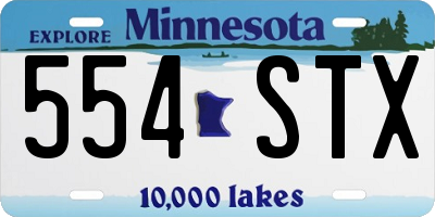 MN license plate 554STX