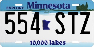MN license plate 554STZ