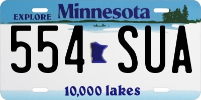 MN license plate 554SUA