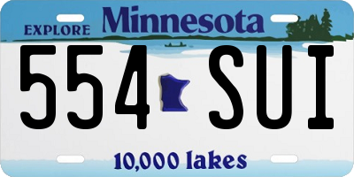 MN license plate 554SUI
