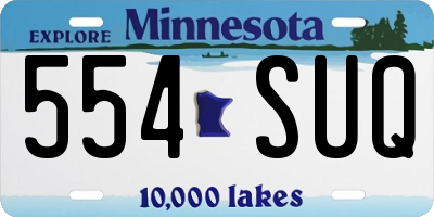 MN license plate 554SUQ