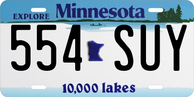MN license plate 554SUY