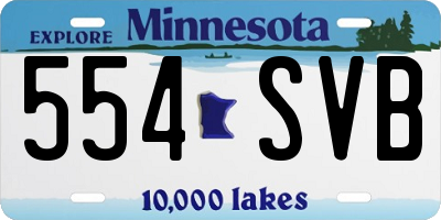 MN license plate 554SVB