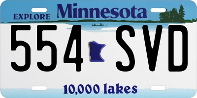 MN license plate 554SVD