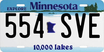 MN license plate 554SVE