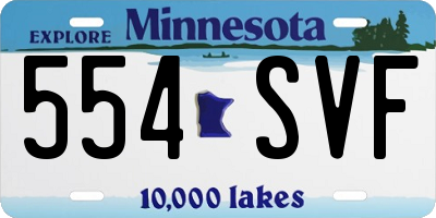 MN license plate 554SVF
