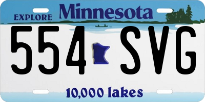 MN license plate 554SVG