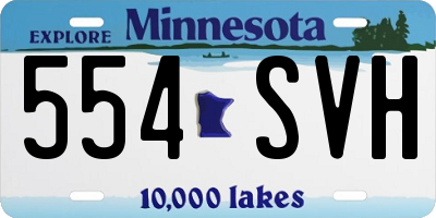 MN license plate 554SVH