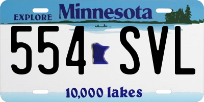 MN license plate 554SVL