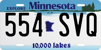 MN license plate 554SVQ
